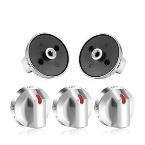 DG64-00473A Gas Stove Knob Set 5pcs Samsung Replacement Metal New Open Box